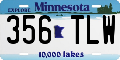 MN license plate 356TLW