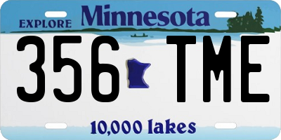 MN license plate 356TME