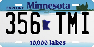 MN license plate 356TMI