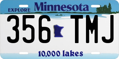 MN license plate 356TMJ