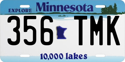 MN license plate 356TMK