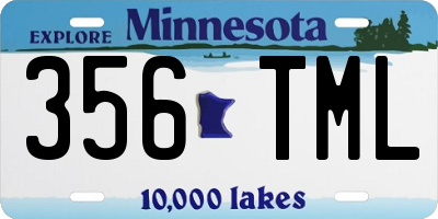 MN license plate 356TML