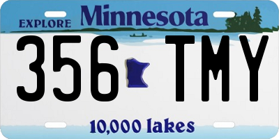 MN license plate 356TMY