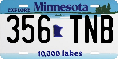 MN license plate 356TNB