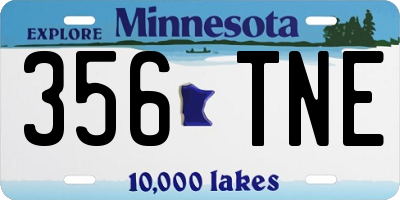 MN license plate 356TNE