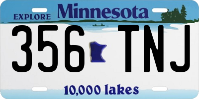 MN license plate 356TNJ