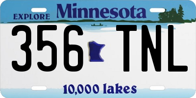 MN license plate 356TNL
