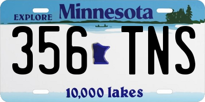 MN license plate 356TNS