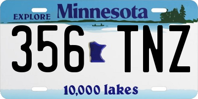 MN license plate 356TNZ