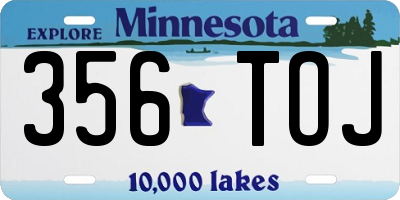 MN license plate 356TOJ