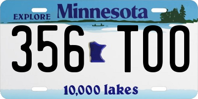 MN license plate 356TOO