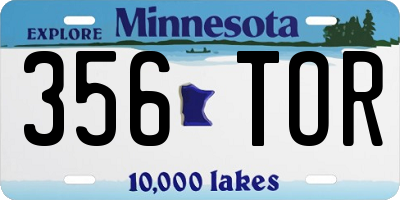 MN license plate 356TOR