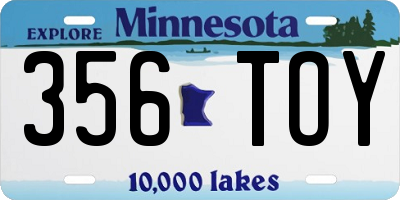 MN license plate 356TOY