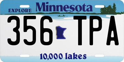 MN license plate 356TPA