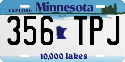 MN license plate 356TPJ
