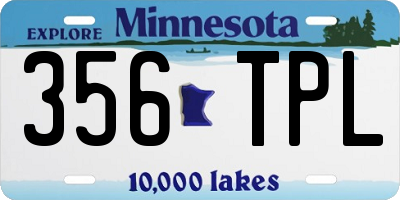 MN license plate 356TPL