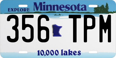 MN license plate 356TPM