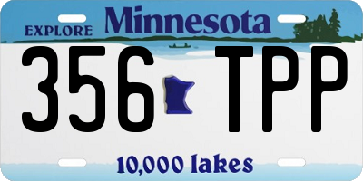 MN license plate 356TPP