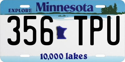 MN license plate 356TPU