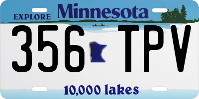 MN license plate 356TPV