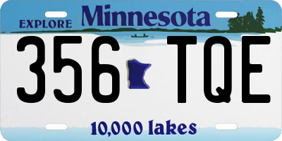 MN license plate 356TQE