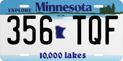 MN license plate 356TQF