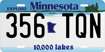 MN license plate 356TQN