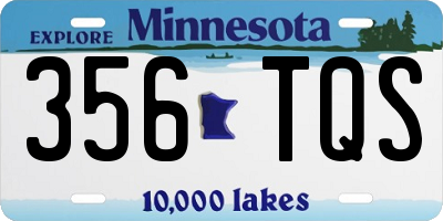 MN license plate 356TQS