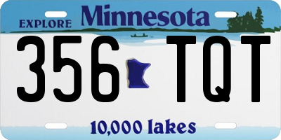 MN license plate 356TQT