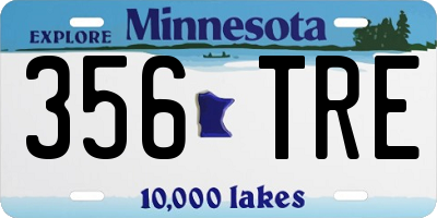 MN license plate 356TRE