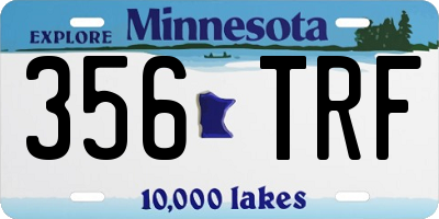 MN license plate 356TRF