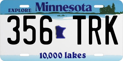 MN license plate 356TRK