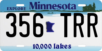 MN license plate 356TRR