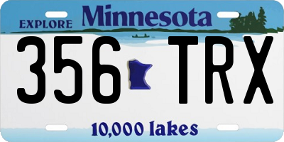 MN license plate 356TRX