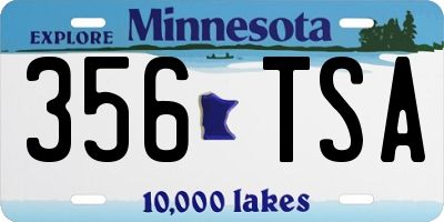 MN license plate 356TSA