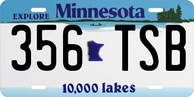 MN license plate 356TSB