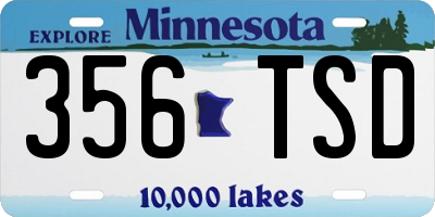 MN license plate 356TSD