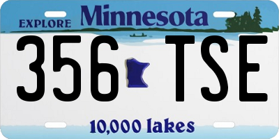 MN license plate 356TSE