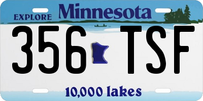 MN license plate 356TSF