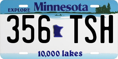 MN license plate 356TSH