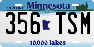 MN license plate 356TSM