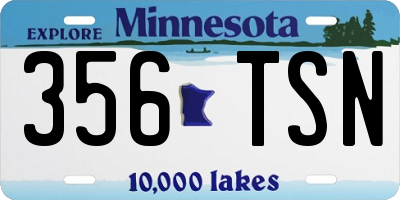 MN license plate 356TSN