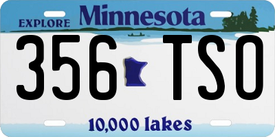 MN license plate 356TSO