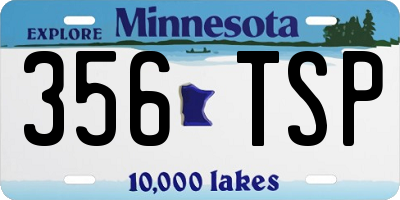 MN license plate 356TSP