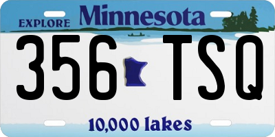 MN license plate 356TSQ