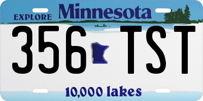 MN license plate 356TST