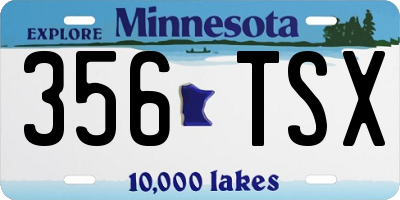 MN license plate 356TSX