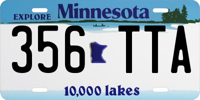 MN license plate 356TTA