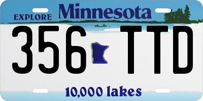 MN license plate 356TTD