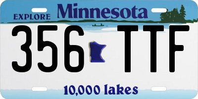 MN license plate 356TTF
